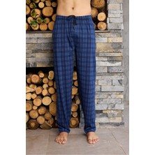 Kly %100 Pamuk Bordo Ekoseli Pijama Altı - Battal Beden Rahatlığı (3xl-6xl)