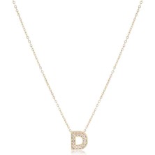 Mimoza Accessories Zirkon Harf Kolye