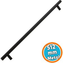 Nzb Metal Kulp 512 mm 51.2 cm Mobilya Mutfak Çekmece Dolap Dolabı Kulpu Kulbu Kulplar Çubuk Mat Siyah