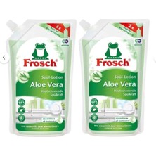 Frosch Aloe Vera Sıvı Bulaşık Deterjanı Hassas Ciltler Için 800 ml x 2 Adet, Vegan, Yedek Torba