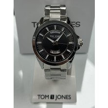 Tom Jones Siyah Kadran Günlü-Takvimli Erkek Kol Saati