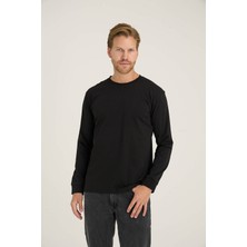 Kly Erkek O Yaka Uzun Kol T-Shirt Konforlu Tasarım