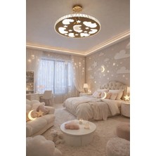 Kafkas 60LIK Dream Moon Gold Genç Odası Modern Kristal Fleksi Avize