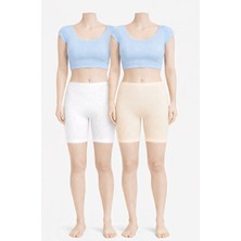 Belpa Likralı Penye Tayt, Pamuklu, Büyük Beden Içlik Tayt %95 Pamuklu %5 Likra 2'li Paket