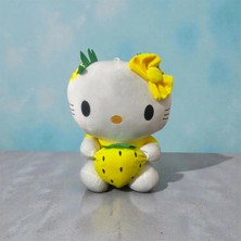 Duman Oyuncak Büyük Boy Hello Kitty Ananas Temalı Peluş Oyuncak (Sarı Kurdeleli)