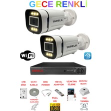 Snrelk Dış Mekan Full Hd Gece Renkli 1tb Warm Ledli Güvenlik Kamera Seti