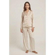 Laperissa Desenli Saten Dokuma Pijama Takımı