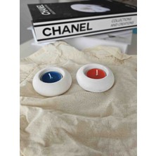 Aksesuar Kuşu Ikili Dekoratif Mumluk Takımı Vernikli Mumlar Dahil