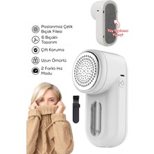 Nacario Mey Ithalat® Şarjlı 2 Hızlı 6 Bıçaklı Tüy ve Tiftik Temizleme Makinesi