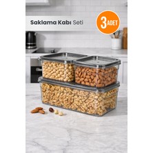 Orvila 3'lü Saklama Kabı Seti - Buzdolabı Düzenleyici& Piknik Taşıma Kabı Seti (1,80LT X1 - 0,85LT X2)