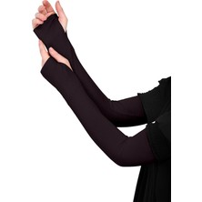 Manolyaşal İslamic Hijab Parmak Geçmeli 45CM Likralı Penye Kolluk 1 Çift