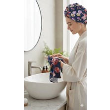 Tekstil Stokları 2 Adet 50X90CM Doğal Pamuktan Üretilme Baskılı Kadife El ve Baş Havlusu