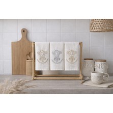 Bella Home Fransız Kadife 3’lü Mutfak Havlusu | 30X50 cm | Yumuşak & Emici | Özel Kutulu