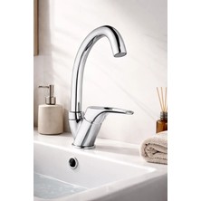 Lavabo Bataryası Sıcak Soğuk Çift Girişli Klasik Borulu Banyo Musluğu