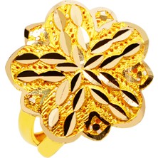 Rüya Kuyumculuk 14 Ayar Pullu Altın Çiçek Yüzük