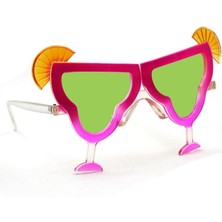 Go İthalat Margarita Parti Gözlüğü Pembe Renk 16X8 cm (3791)