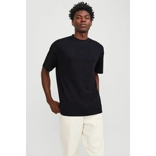 Jack & Jones Jack&jones 12254412 0 Yaka Erkek Tshirt - Siyah