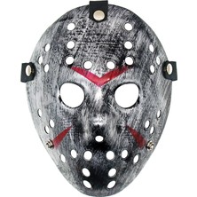 Go İthalat Jason Maskesi Hannibal Maskesi Metal Gümüş Renk 20X25 cm (3791)