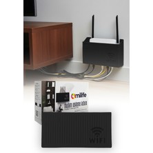 Omilife Duvara Asılabilir Modem Wifi Saklama Kutusu – Pleksi Minimalist Tasarım 25X15X6 cm