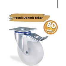  080f dönerli tablalı frenli kemik tekerlek 80 mm 110 kg