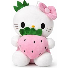 Duman Oyuncak 30 cm Küçük Boy Pembe Hello Kitty Çilek Temalı Peluş Oyuncak