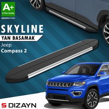 S-Dizayn Jeep Compass 2 Skyline Krom Yan Basamak 173 Cm 2017 Üzeri A+ Kalite
