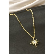 Osense Yıldız Zirkon Taşlı Çelik Kolye