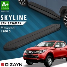 S-Dizayn Mitsubishi L200 5 Skyline Siyah Yan Basamak 193 Cm 2015-2019 A+ Kalite