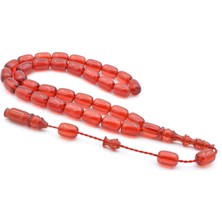 Murty99 Usta Işçilikli Sistemli Kapsül Kesim Pembe Sıkma Kehribar Tesbih