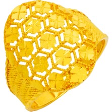 Rüya Kuyumculuk 14 Ayar Işlemeli Hasır Altın Yüzük