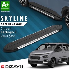 S-Dizayn Citroen Berlingo 3 Uzun Şase Skyline Krom Yan Basamak 213 Cm 2018 Üzeri A+ Kalite