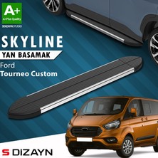 S-Dizayn Ford Tourneo Custom Kısa Şase Skyline Krom Yan Basamak 203 Cm 2012-2023 A+ Kalite