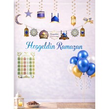 Parti Adresi Hoşgeldin Ramazan Dekorasyon Seti – Lacivert Süsleme Seti 