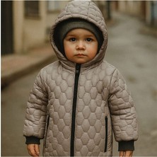 by BebekOdam Unisex Vizon Içi Peluş Kapitoneli Mont - 1016222