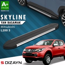 S-Dizayn Mitsubishi L200 5 Skyline Krom Yan Basamak 193 Cm 2015-2019 A+ Kalite