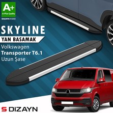 S-Dizayn VW Transporter T6.1 Uzun Şase Skyline Aluminyum Yan Basamak 253 Cm 2019-2024 A+ Kalite