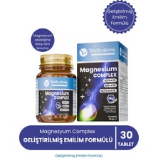 Wellvalens Magnesium Complex 30 Tablet | 3 Form Magnezyum (Sitrat + Malat + Bisglisinat) 200 mg