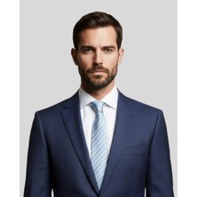 1001 Kravat Açık Mavi Renkli İnce Kravat - 7 cm genişliğinde