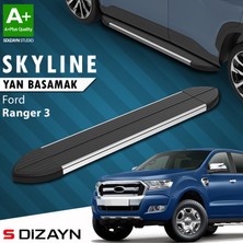 S-Dizayn Ford Ranger 3 Skyline Krom Yan Basamak 203 cm 2012-2022 A+ Kalite