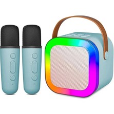 Mi7a Çift Mikrofonlu Kablosuz Karaoke Sound System Taşınabilir Müzik Kutusu