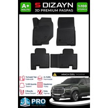 S-Dizayn 3D Pro Havuzlu Paspas A+ Kalite Kauçuk Malzemeden Siyah Renk Katlanabilir Özellikli