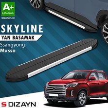S-Dizayn Ssangyong Musso Skyline Aluminyum Yan Basamak 203 Cm 2018 Üzeri A+ Kalite