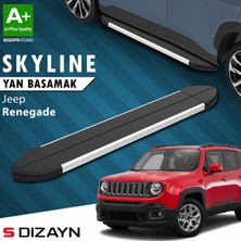 S-Dizayn Jeep Renegade Skyline Aluminyum Yan Basamak 173 Cm 2014 Üzeri A+ Kalite