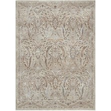 Türkeri Halı Retro Serisi Klasik Vintage Desenli Bej Salon Halısı