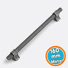 Nzb Mobilya Mutfak Çekmece Dolap Kulpu Kulbu Kulpları Eskitme Antik Gümüş Metal 160 mm