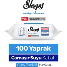 Sleepy Easy Clean Premium Çamaşır Suyu Katkılı Yüzey Temizlik Havlusu Mendili 100 Yaprak