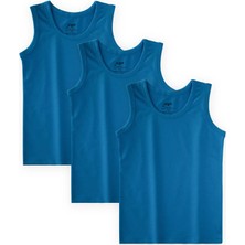 Cigit Üçlü Geniş Askılı Atlet Set 2-9 Yaş Turkuaz