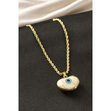 Osense Kalp Nazar Çelik Kolye