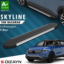 S-Dizayn VW T-Roc Skyline Krom Yan Basamak 173 Cm 2019 Üzeri A+ Kalite