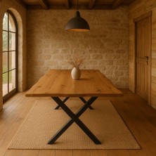 BRK Design Doğal Ahşap Masa – Modern & Şık Tasarım Çok Amaçlı Kullanım